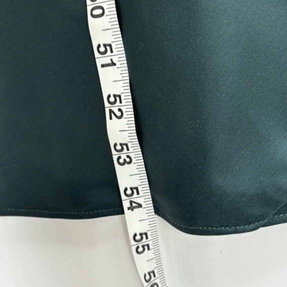 Social Bridesmaid Womens XS Asymmetrical One-Shoulder Cowl Maxi Slip Dress Green - Picture 11 of 11